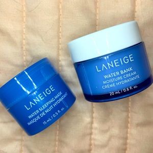 NEW Samples Laneige Water Bank Moisture Cream & Laneige Water Sleeping Mask